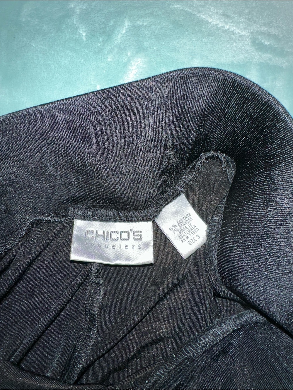 Chico’s Black Cropped Travelers Wide Leg Pants - Picture 3 of 6